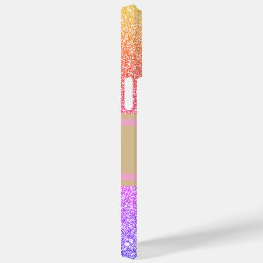 金ゴールドピンク紫の輝グラデーションきグラム名モノグラム Case-Mate iPhoneケース (裏面 / 右)