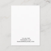 金ゴールドピンク紫色の水彩表示カード 名刺 (裏面)