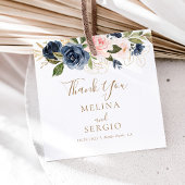 金ゴールドピンク結婚の花ありがとう フェイバータグ