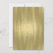 金ゴールドピンク結婚ローズ 招待状 (裏面)