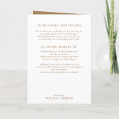 金ゴールドピンク色の花を折結婚り返し プログラム (裏面)