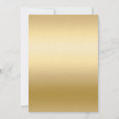 金ゴールドピンク花模様ラグジュアリー50歳の誕生日 招待状 (裏面)