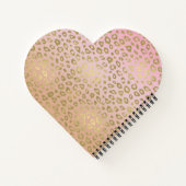 金ゴールドピンクLeopardプリント ノートブック (裏面)