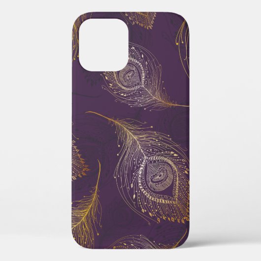 金ゴールドピーコックの羽 Case-Mate iPhoneケース (裏面)