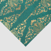 金ゴールドピーコックスとフィリグリーオングリーンデコパージュ 薄葉紙 (詳細)