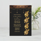 金ゴールドピーコックス，古代エジプト結婚人，アールデコ 招待状 (スタンド正面)