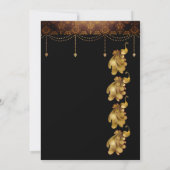 金ゴールドピーコックス，古代エジプト結婚人，アールデコ 招待状 (裏面)