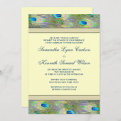 金ゴールドピーコック結婚式招待状 招待状 (正面/裏面)