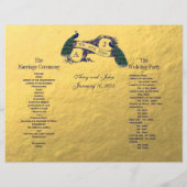 金ゴールドピーコック結婚式 プログラム (裏面)