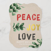 金ゴールドピース素朴ジョイラブホリデーカード シーズンカード (正面/裏面)