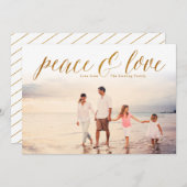 金ゴールドピース&ラブグリッタールックフォトカード シーズンカード (正面/裏面)