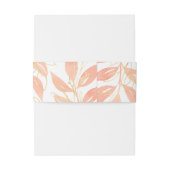 金ゴールドピーチウォーターカラーフローラ結婚ズ 招待状ベリーバンド (裏面例)