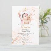 金ゴールドピーチバプテスマ招待状 招待状 (スタンド正面)