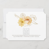 金ゴールドピーチブーケショップギフト券テンプレート (裏面)