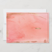 金ゴールドピーチメロン抽象芸術フォトブラウンモダン セーブザデート (裏面)