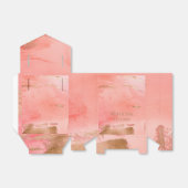 金ゴールドピーチメロン抽象芸術名モダン結婚ズ フェイバーボックス (折り畳みなし)