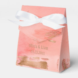 金ゴールドピーチメロン抽象芸術名モダン結婚ズ フェイバーボックス