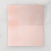 金ゴールドピーチ素朴フローラ結婚折り畳み座席表 プレイスカード (内部開封)