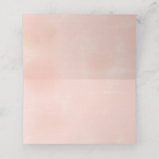 金ゴールドピーチ素朴フローラ結婚折り畳み座席表 プレイスカード (内部開封)