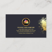 金ゴールドピーリン絵を描（ばちゃばちゃ）跳ねるズマン 名刺 (裏面)