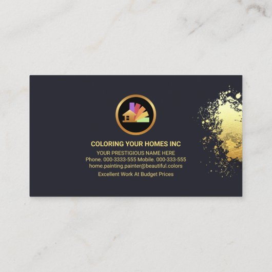 金ゴールドピーリン絵を描（ばちゃばちゃ）跳ねるズマン 名刺 (裏面)