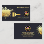 金ゴールドピーリン絵を描（ばちゃばちゃ）跳ねるズマン 名刺 (正面/裏面)