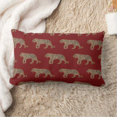 金ゴールドファッショニスタブラック赤グリッタータイガーパターン ランバークッション (ブランケット)