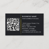 金ゴールドファッションメイクアップアーティストフォトショーケースQRコード 名刺 (裏面)