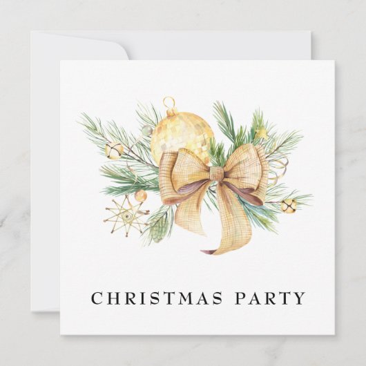 *～*金ゴールドファミ企業のリAP20クリスマスパーティー 招待状 (正面)