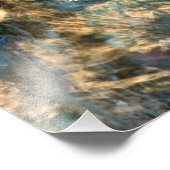 金ゴールドファンキー抽象芸術着色水 フォトプリント            (角)