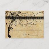 金ゴールドファンキー旋回座席表メニュー選択 プレイスカード (正面)