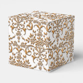 金ゴールドファンシーとホワイトフローラダマスク フェイバーボックス (裏面サイド)