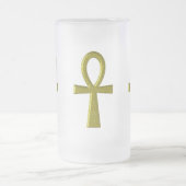 金ゴールドファンシーアンクマグス フロストグラスビールジョッキ (中央)