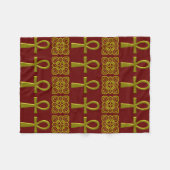 金ゴールドファンシーアンク フリースブランケット (正面(横))