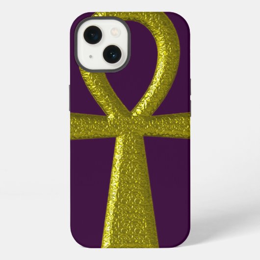 金ゴールドファンシーアンク iPhoneケース (裏面)