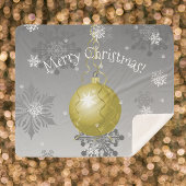 金ゴールドファンシークリスマスオーナメントシェルパブランケット シェルパブランケット