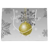 金ゴールドファンシークリスマスオーナメント抱き枕 ラージペーパーバッグ (正面)