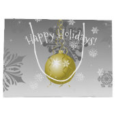 金ゴールドファンシークリスマスオーナメント抱き枕 ラージペーパーバッグ (裏面)