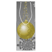 金ゴールドファンシークリスマスオーナメント抱き枕 ワインギフトバッグ (裏面)