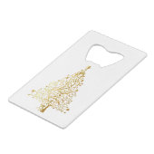 金ゴールドファンシークリスマスツリーThunder_Cove クレジットカード栓抜き (裏面アングル)