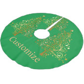 金ゴールドファンシークリスマスツリーThunder_Cove ブラッシュドポリエステルツリースカート (アングル)