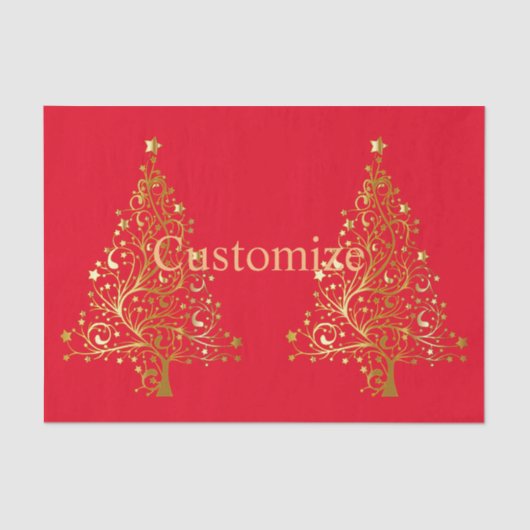 金ゴールドファンシークリスマスツリーThunder_Cove 薄葉紙 (正面)