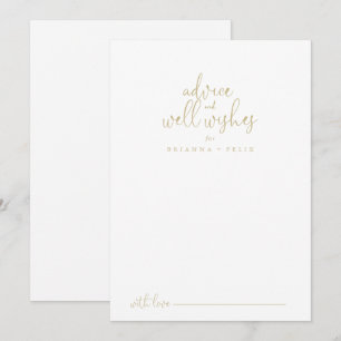 金ゴールドファンシース結婚クリプトのWell Wishesアドバイスカード アドバイスカード