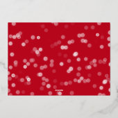 金ゴールドファンシーハッピーホリデーテンプレートクリスマスフォト 箔シーズンカード (裏面)