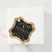 金ゴールドファンシービーズハニカムオンブラックハニーラベル フェイバータグ (インサイチュ)