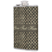 金ゴールドファンシーブラウン（紋章の）フラ・ダ・リビニール包まれたフラスコ フラスク (左)