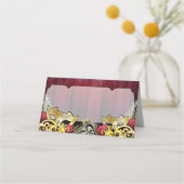 金ゴールドファンシーマスカレードのネームカード プレイスカード (裏面)