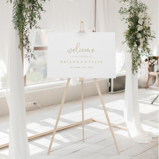 金ゴールドファンシーラブスク結婚リプトのウェルカムサイン ポスター