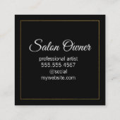 金ゴールドファンシールクス スクエア名刺 (裏面)