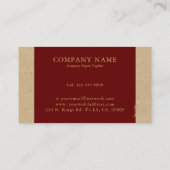 金ゴールドファンシーレターJモノグラム赤と厚紙 名刺 (裏面)